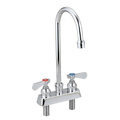 Bk Resources OptiFlow Solid Body Faucet, 3.5" gooseneck spout, 4" O.C. deck mount BKF-4DM-3G-G